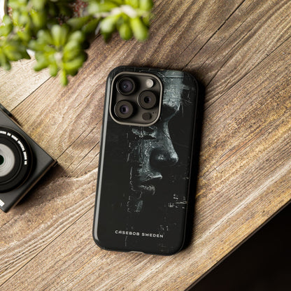 Monochrome Bloom iPhone 15 - Tough Phone Case