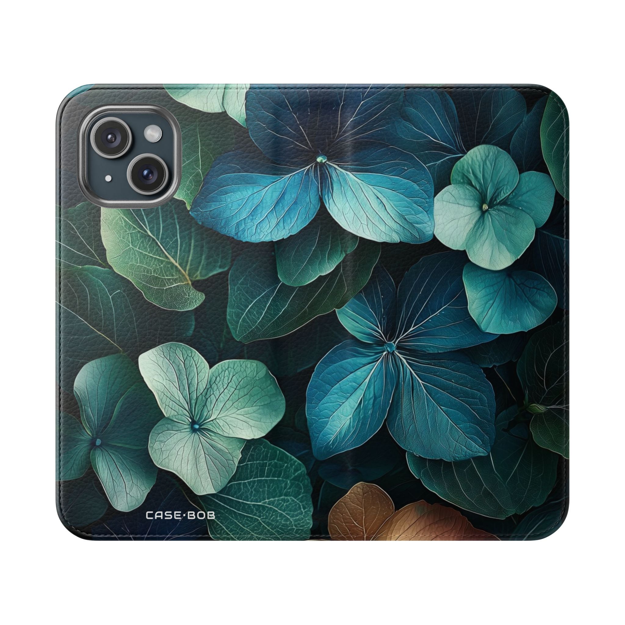 Teal Bloom - iPhone 15 Case - Wallet