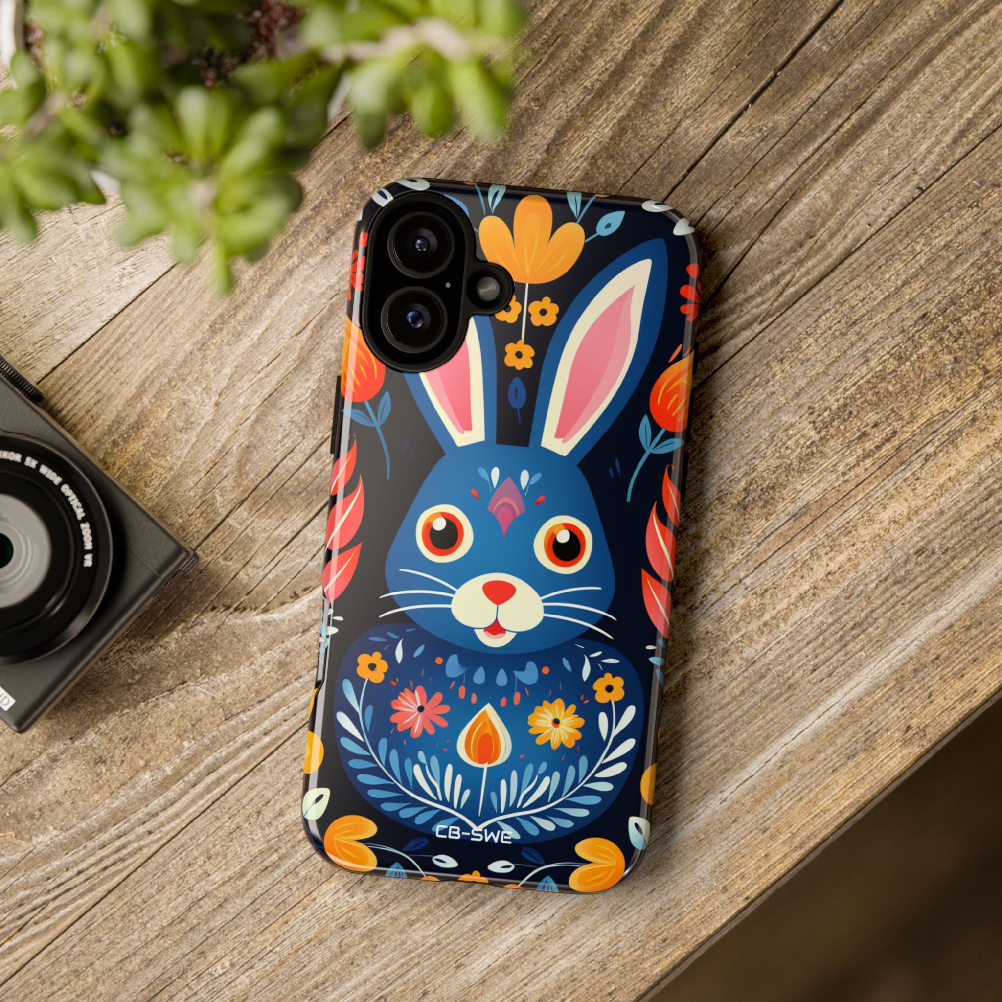 Bunny Jumps Joyfully - iPhone Case