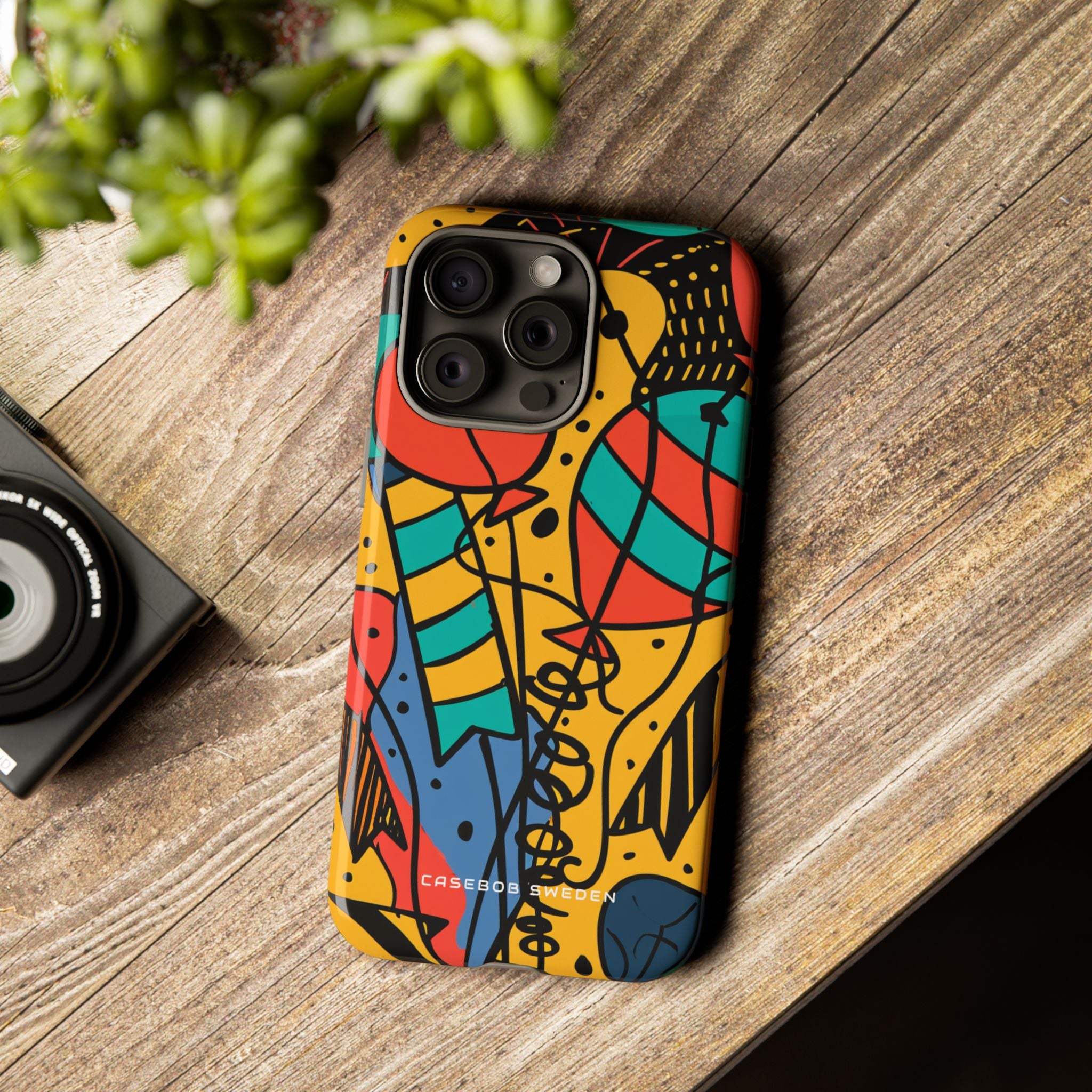 Playful Lines in Motion iPhone 15 - Tough Phone Case