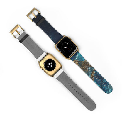 Golden Fracture Teal - Watch Band