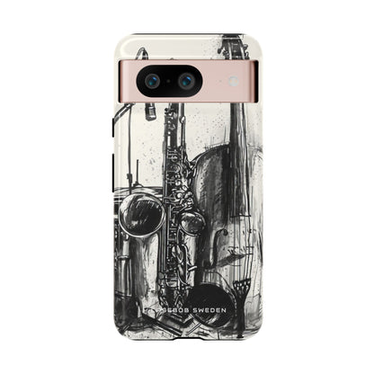 Jazz Instrument Line Symphony Google Pixel 8 - Tough Phone Case