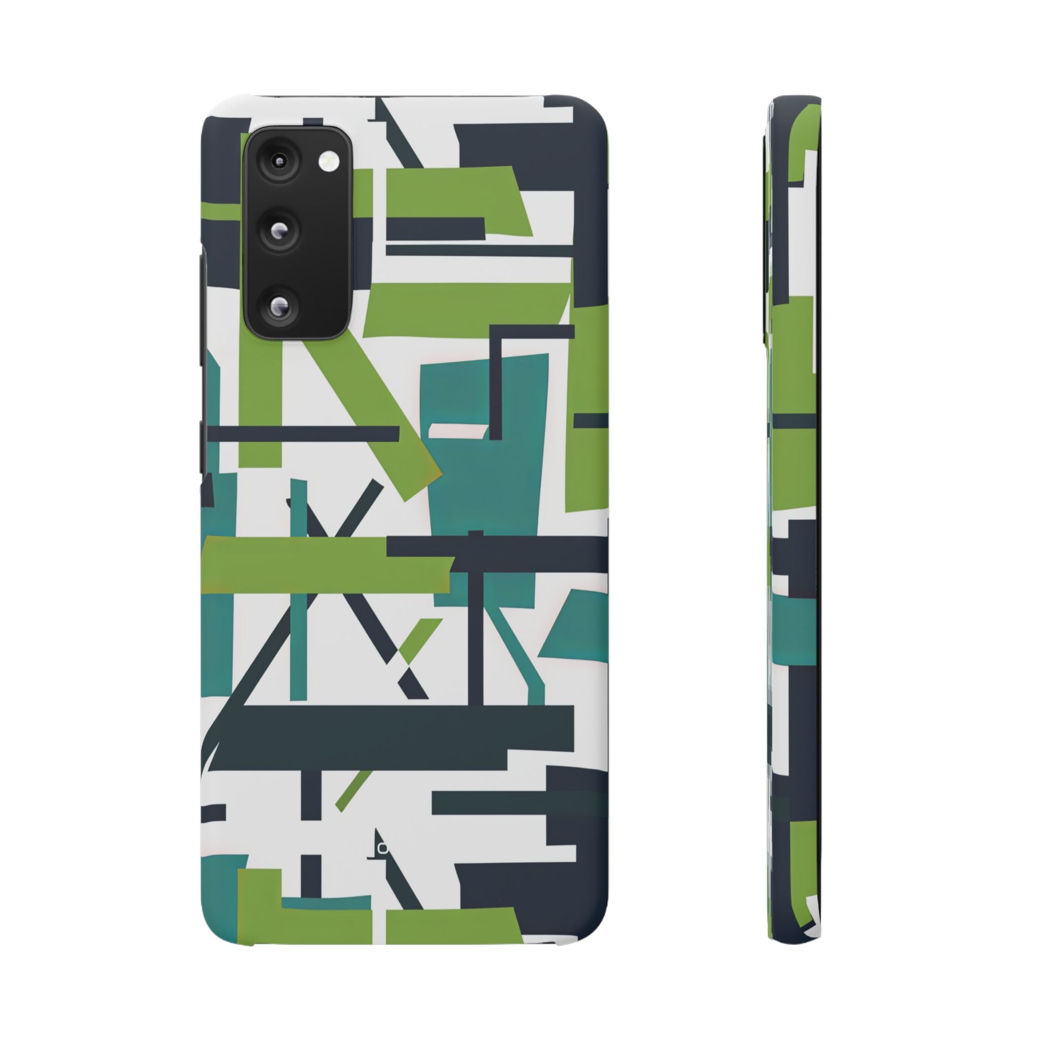 Green Geometry Glide Samsung S20 - Slim Phone Case