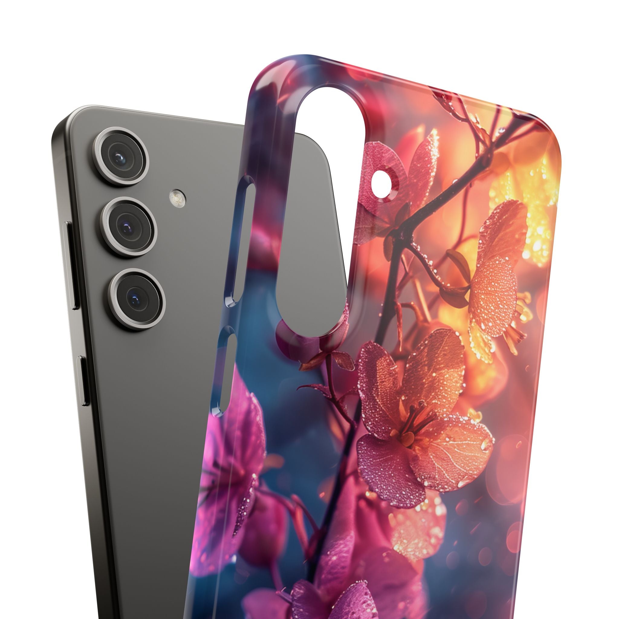 Pink Bloom Serenity - Slim Samsung S24 Phone Case