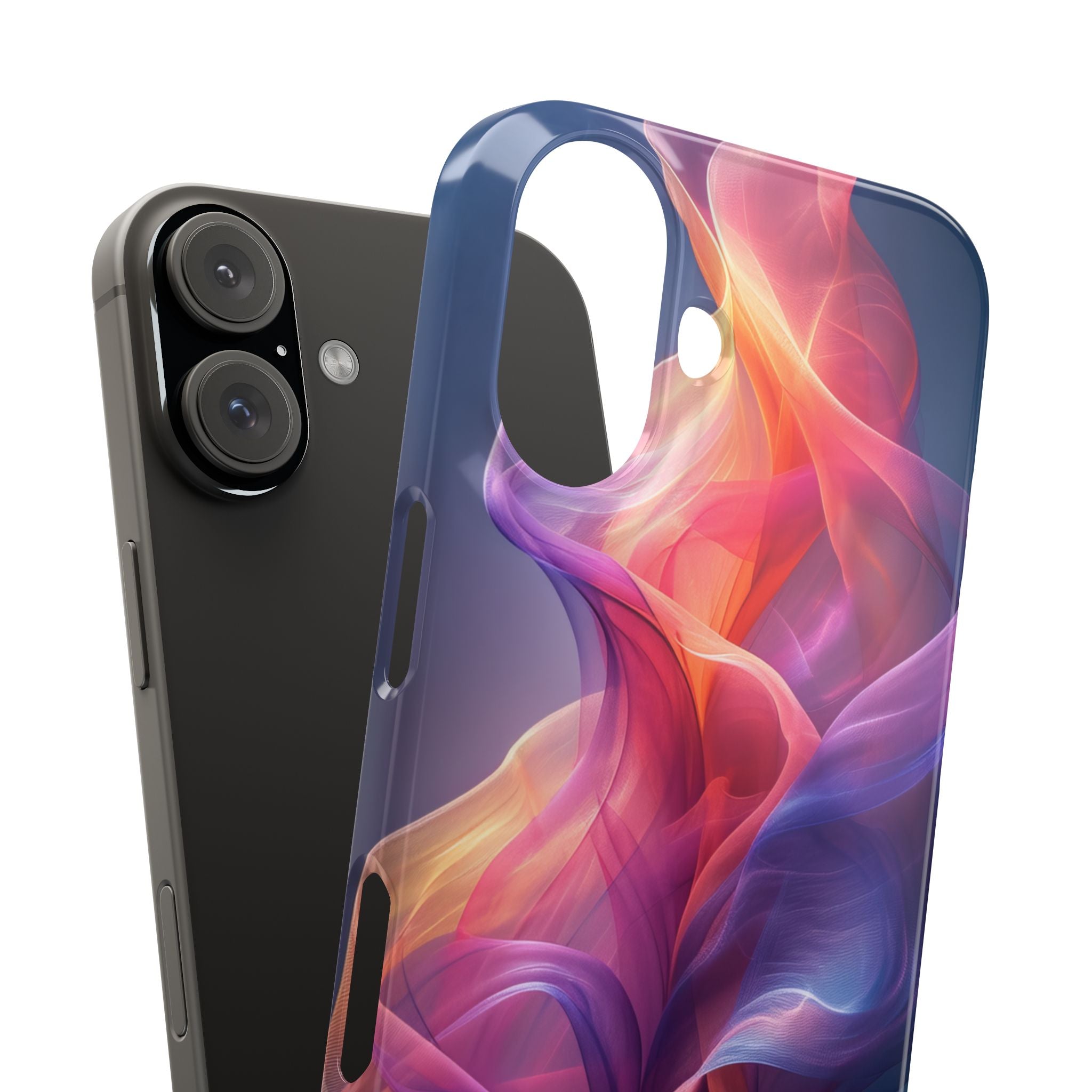 Violet Orange Flow - Slim iPhone 16 Phone Case