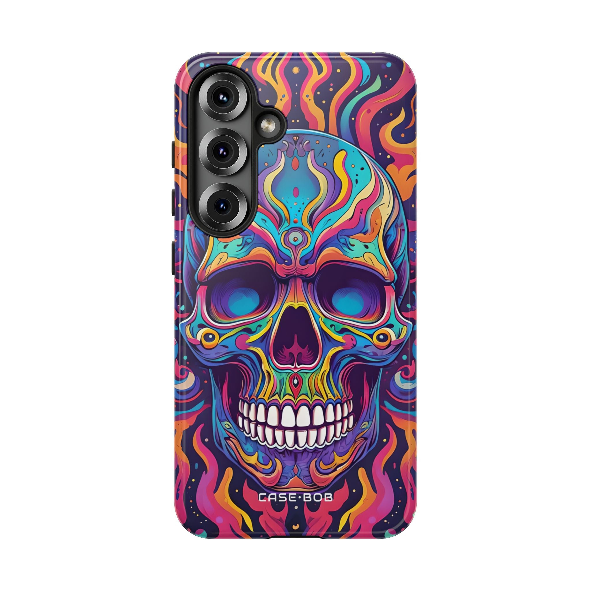 Flaming Skull Samsung S25 Case - Tough
