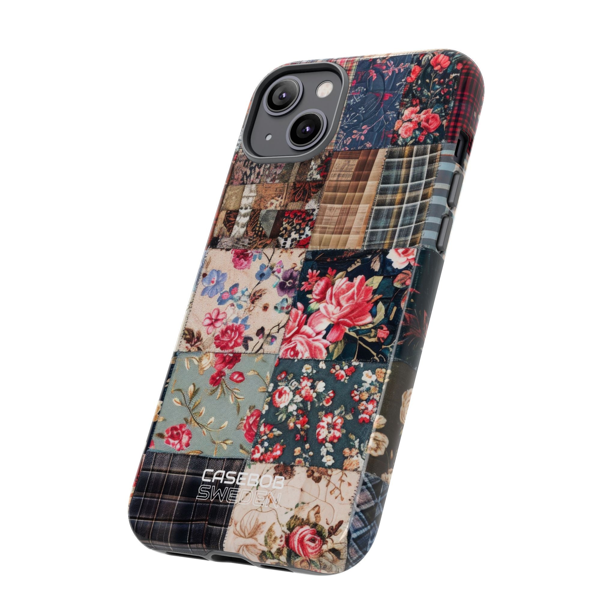 Patchwork floreale trapuntato iPhone 14 - Tough