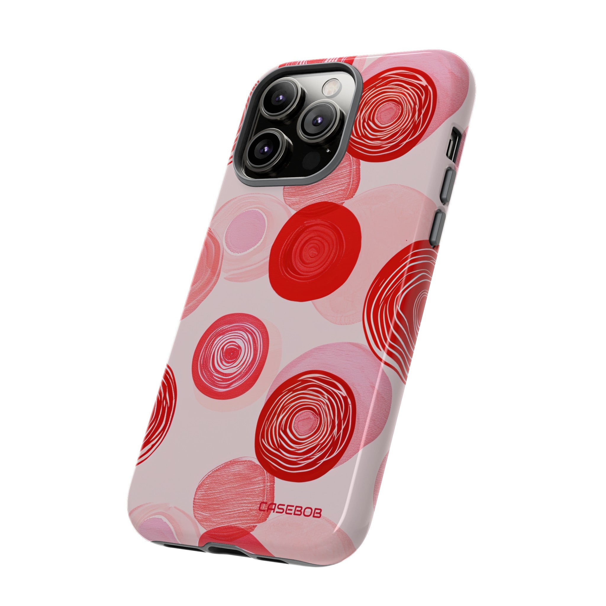 Crimson Circle Minimalism - Protective Phone Case