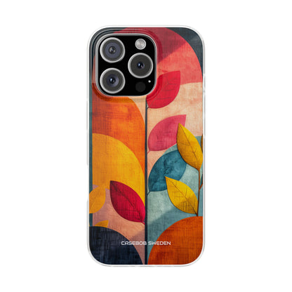 Abstract Orange Blue Design - Flexi iPhone 16 Phone Case