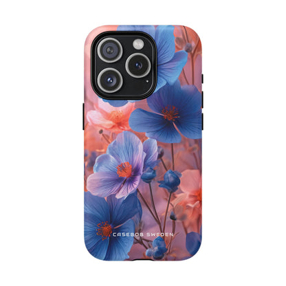 Harmonious Blooming Blues and Pinks iPhone 15 | Tough+ Phone Case