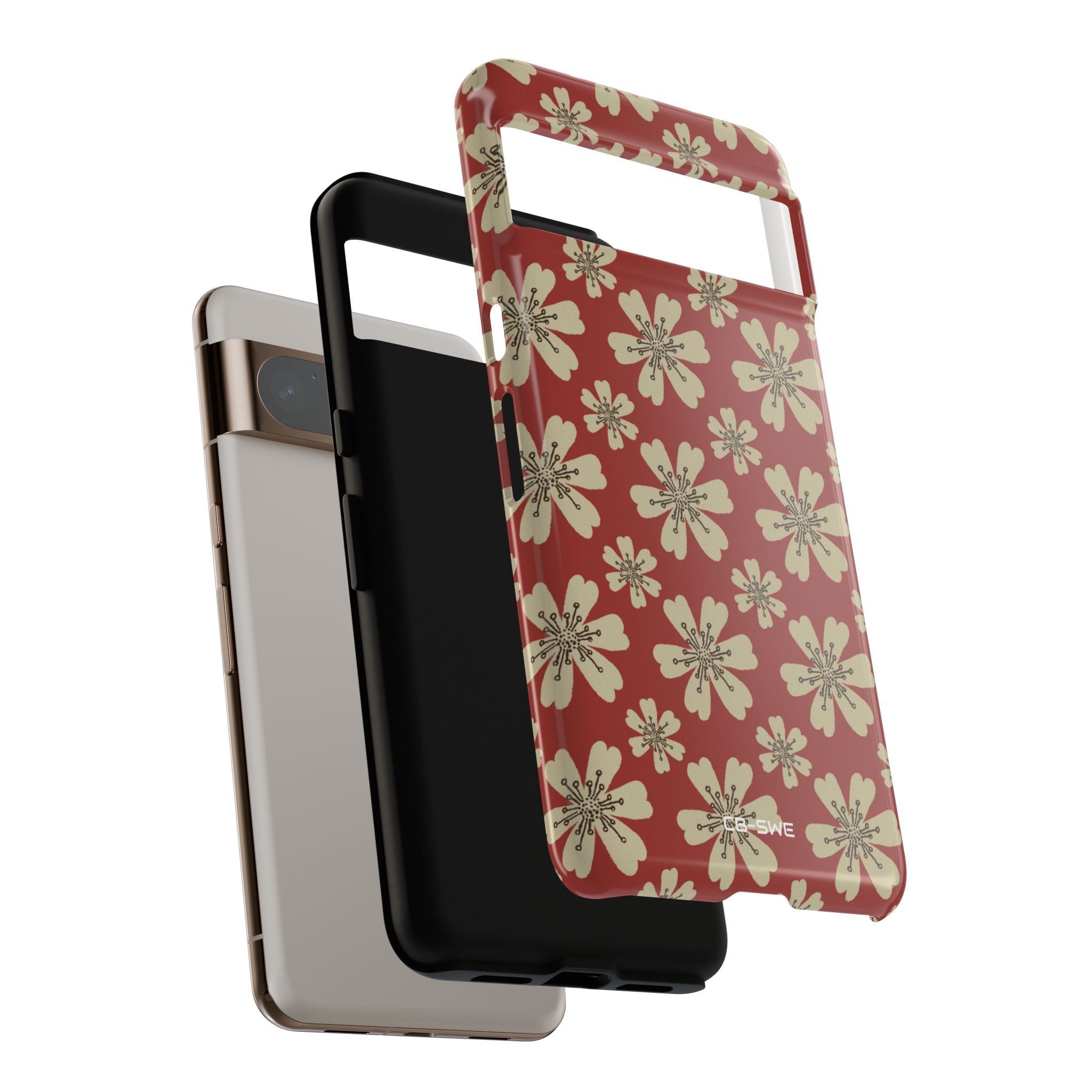 Retro Red Florals - Google Pixel Case