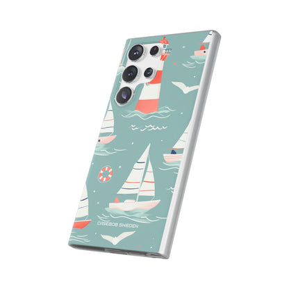 Lighthouse Nautical Charm - Flexi Samsung S23 Phone Case