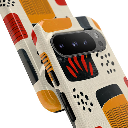 Vibrant Shapes Dance - Google Pixel Case