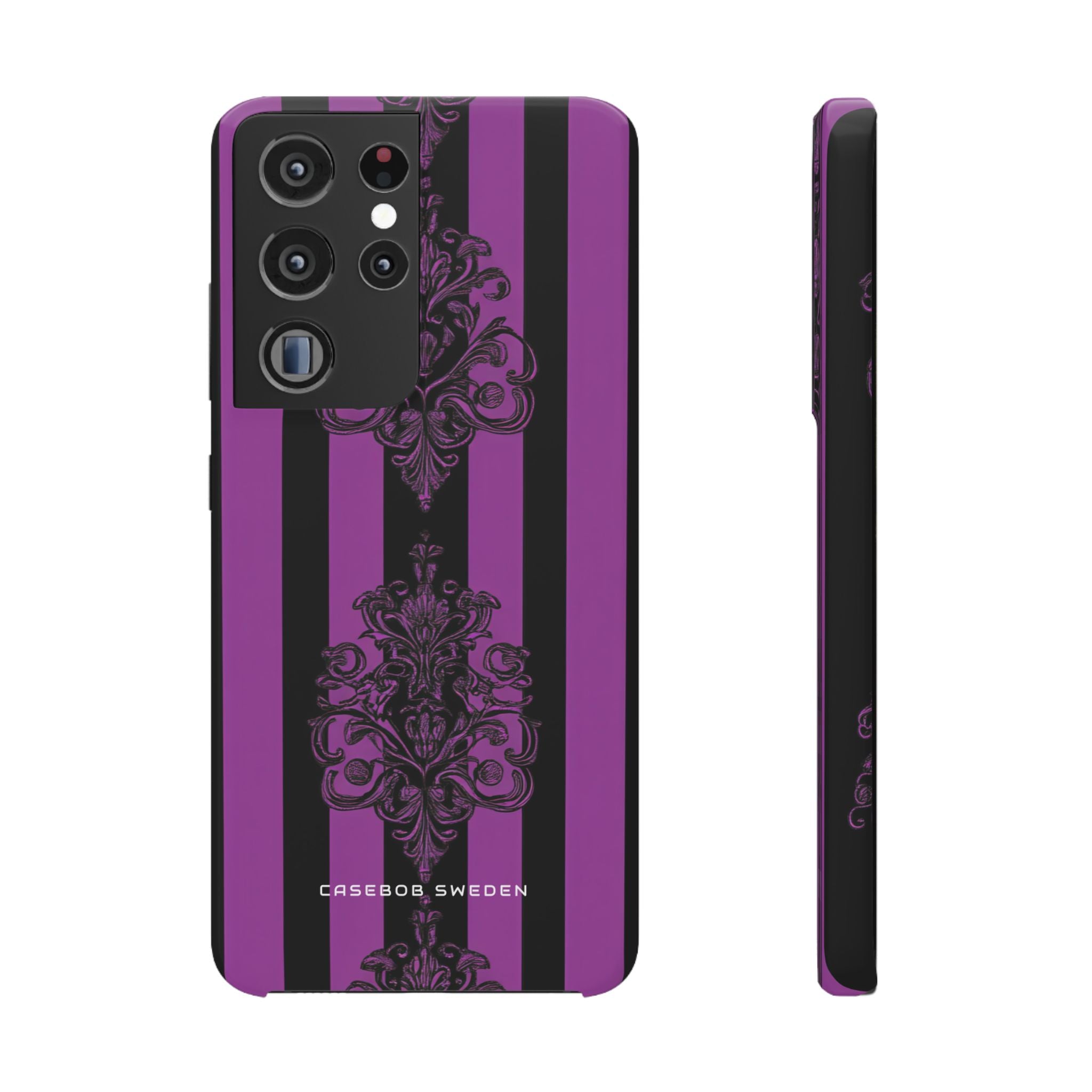 Gothic Elegance with Vertical Stripes and Ornamental Motifs Samsung S21 - Slim Phone Case