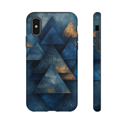 Blue Geometric Harmony - Protective Phone Case