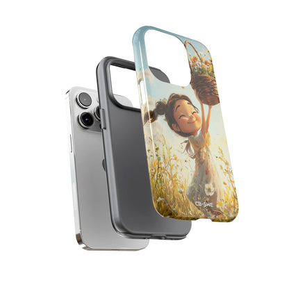 Joyful Girl Leaps - iPhone Case