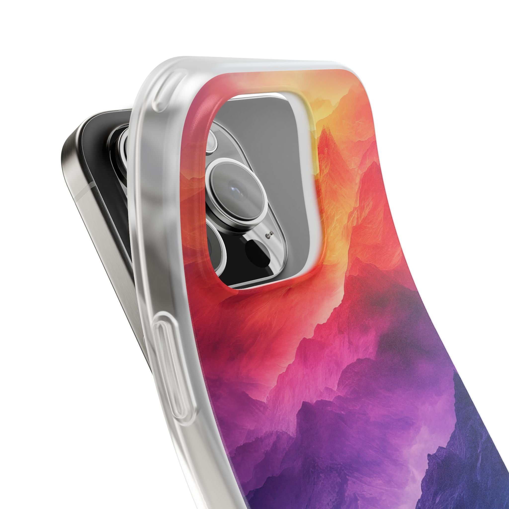 Purple Orange Mountains - Flexi iPhone 16 Phone Case