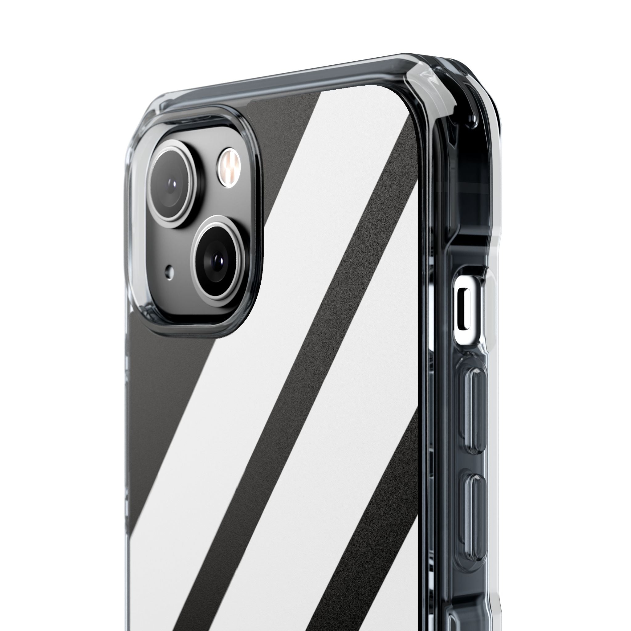 Diagonal Bands Noir iPhone 14 Case - Impact