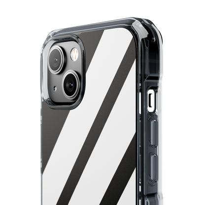 Diagonal Bands Noir iPhone 14 Case - Impact