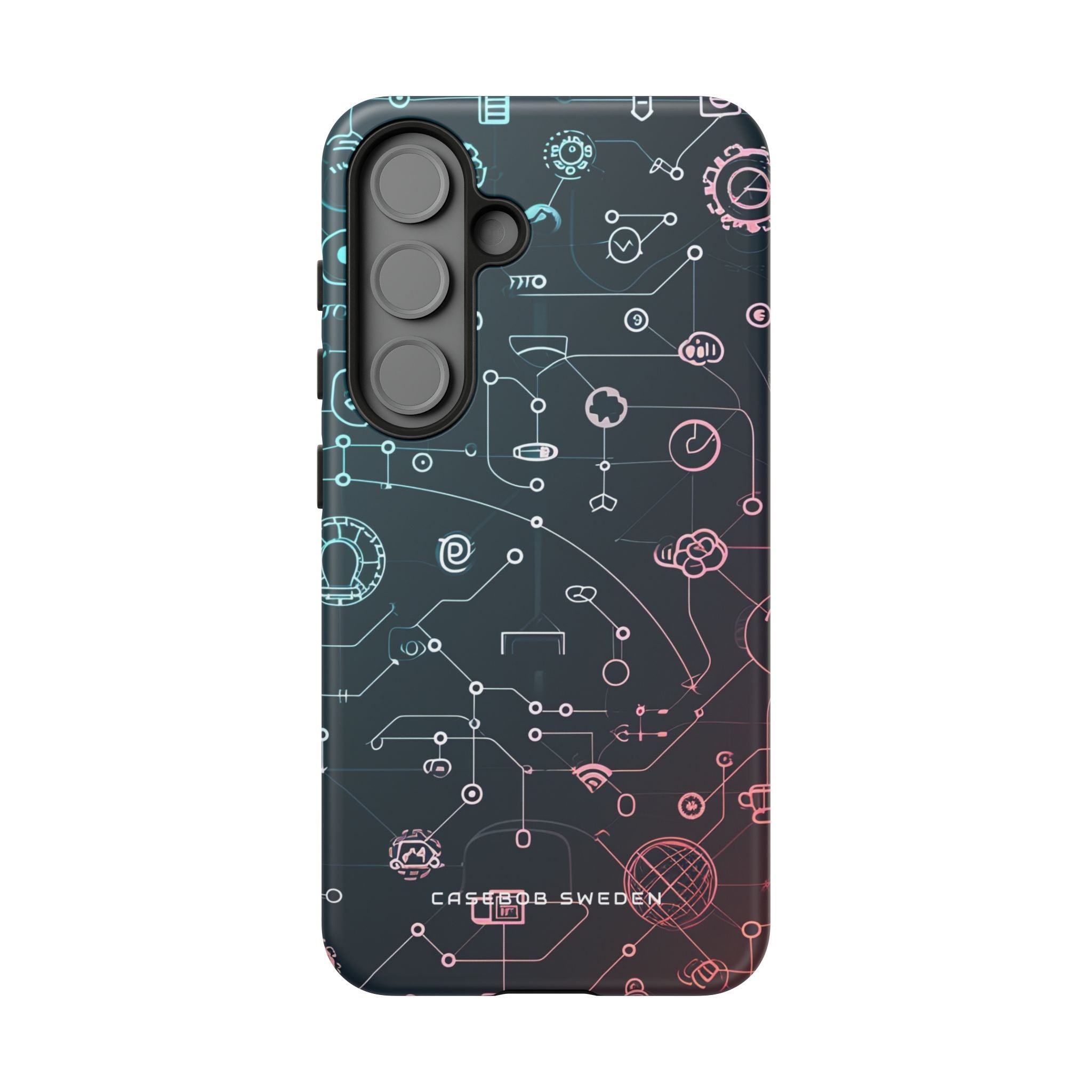 Futuristic Gradient Connectivity Network Samsung S25 - Tough Phone Case