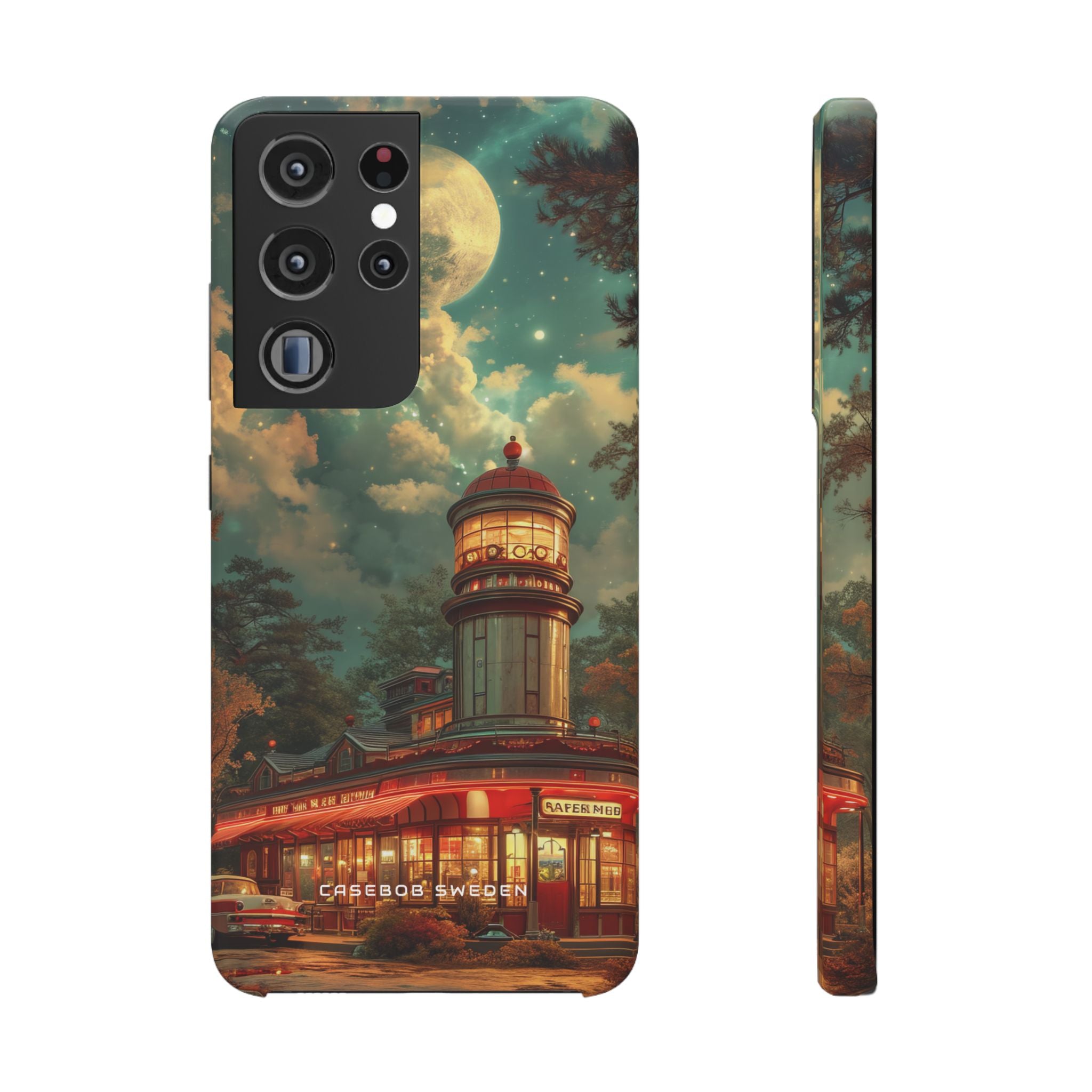 Vintage Moonlit Diner Fantasy Samsung S21 - Slim Phone Case