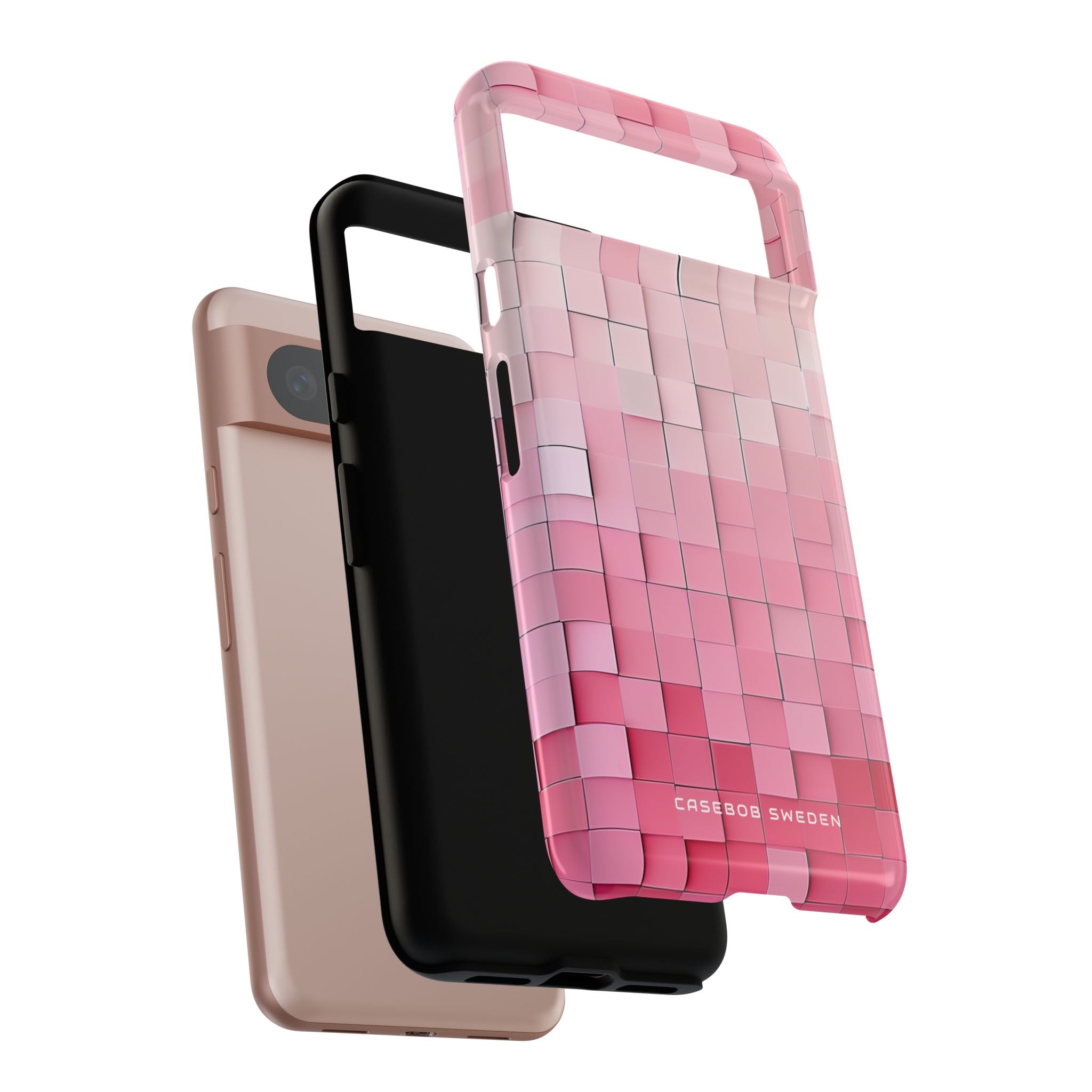 Gradient Pink Mosaic Google Pixel 8 - Tough Phone Case