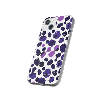 Purple Inkblots iPhone 14 - Flexi Phone Case