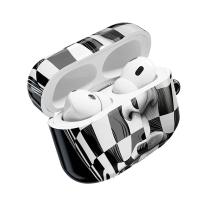 Mirrored Checkerboard Face - AirPods Case