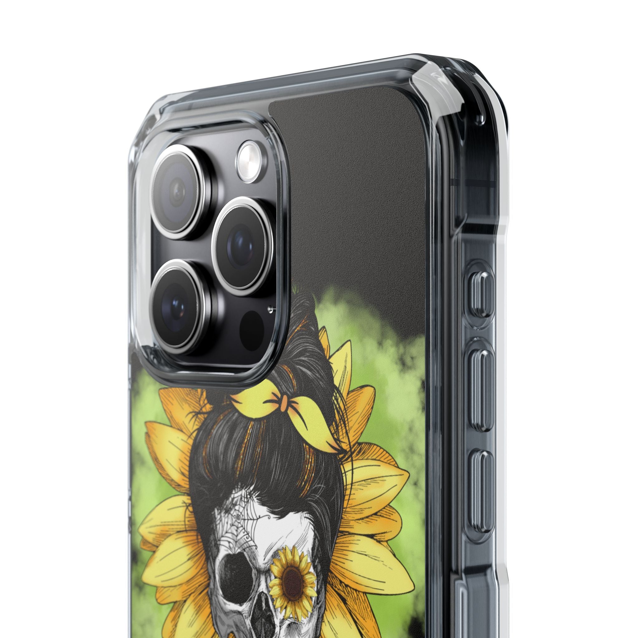 Sunflower Skull iPhone 15 Pro Max Case - Impact