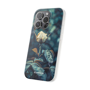 Teal Rosebud Serenade | Flexible Phone Case for iPhone