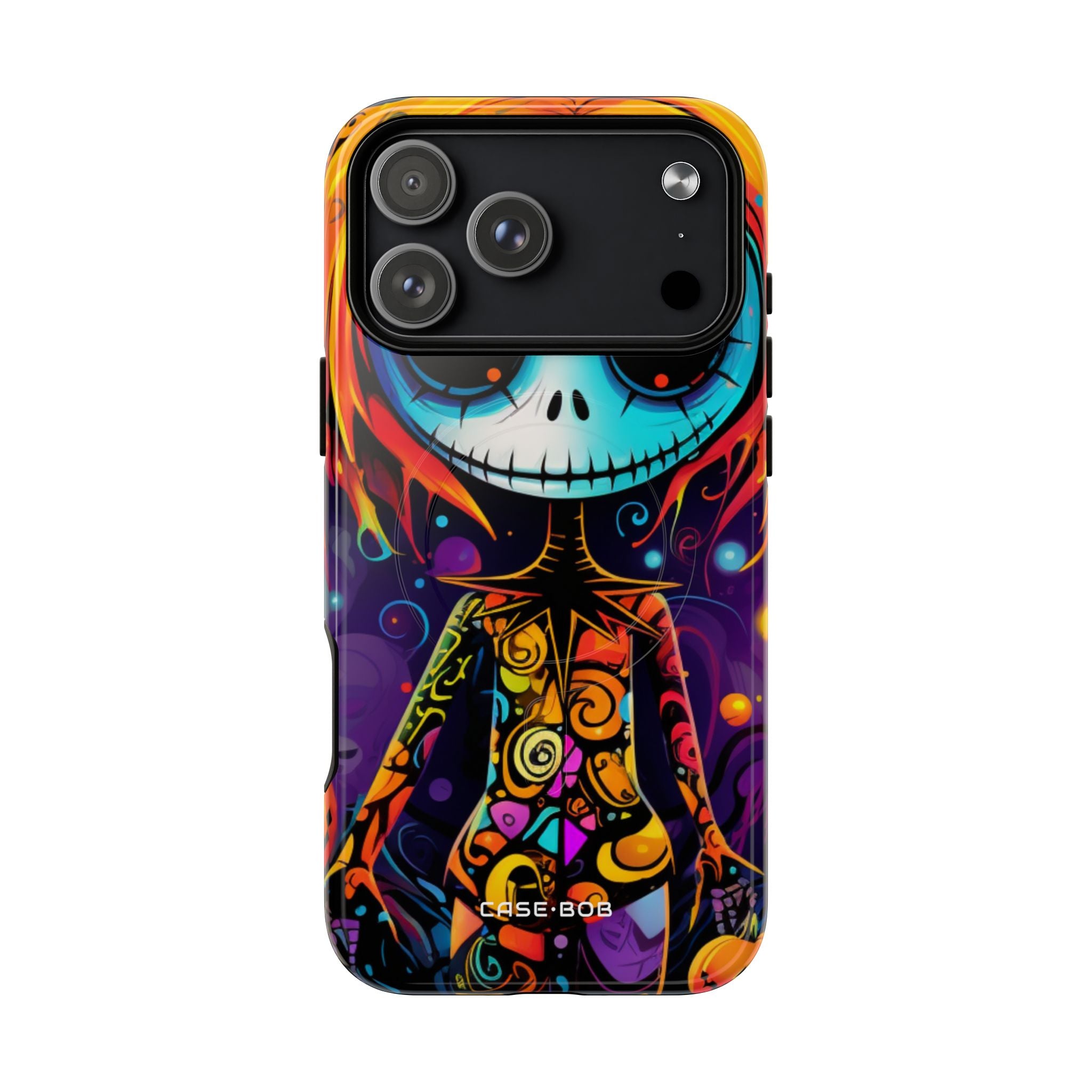 Blue Skull Swirl iPhone 17 Pro Max Case - Tough+