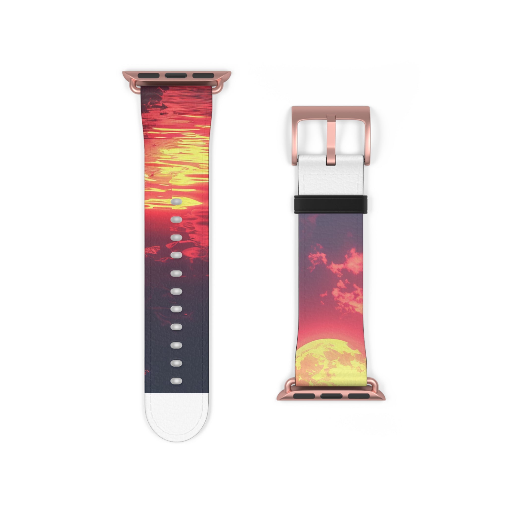Yellow Moon Reflection - Watch Band