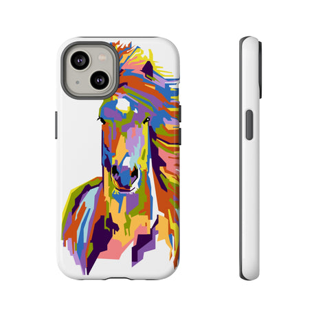 Horse Abstract Art iPhone Case (Protective) iPhone 14 Glossy Phone Case