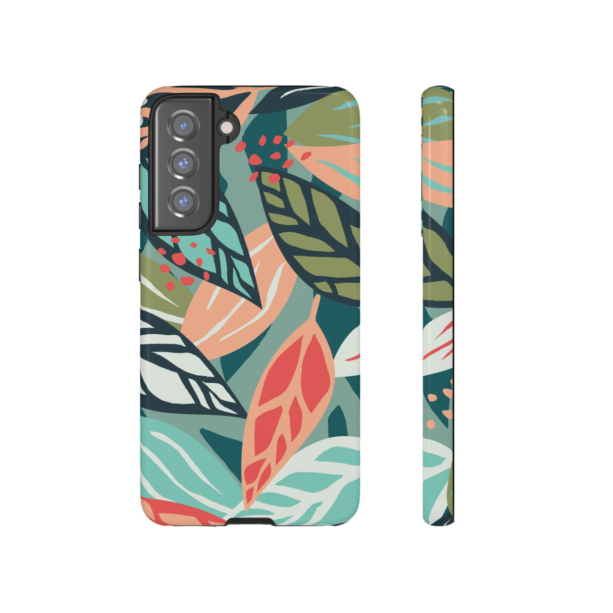 Mixed Tropical Leaf - Protective Phone Case