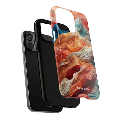 Fabric Peaks Cream iPhone 15 Pro Max Case - Tough+