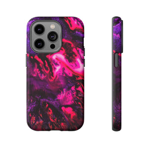 Deep Pink Galaxy Ink Art iPhone Case (Protective) iPhone 14 Pro Matte Phone Case