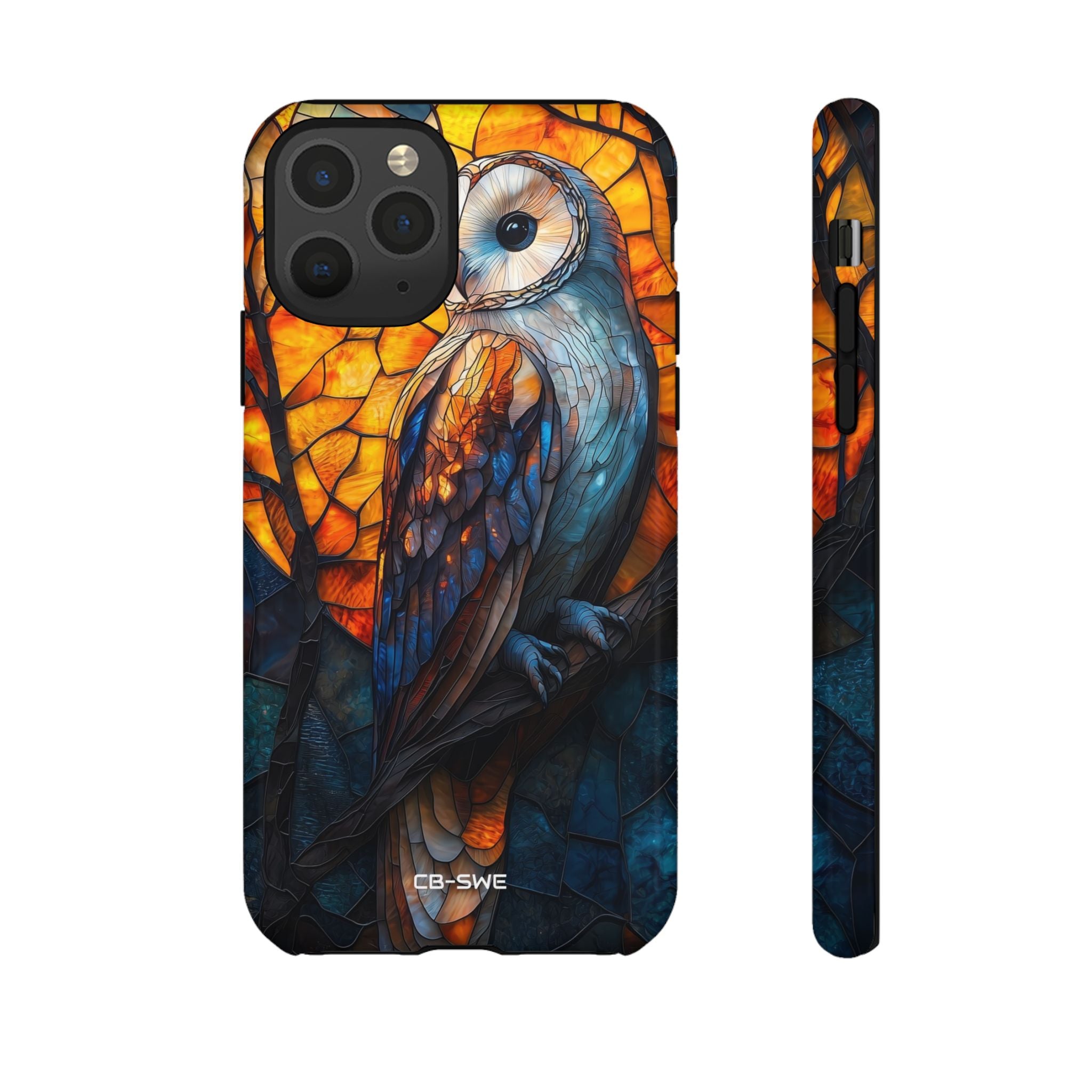 Owl Gazes Moonlight - iPhone Case
