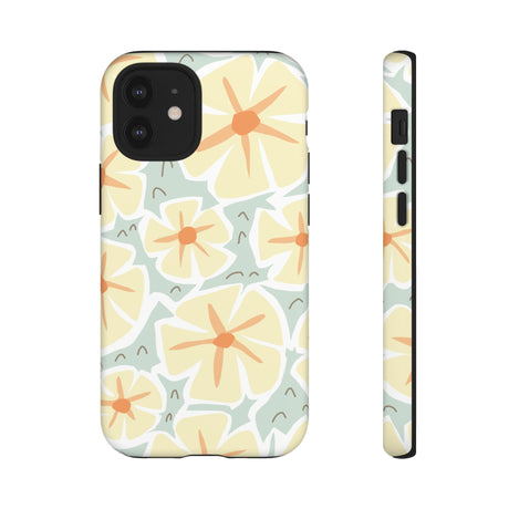 Pastel Yellow Happy Flower iPhone Case (Protective) iPhone 12 Mini Matte Phone Case