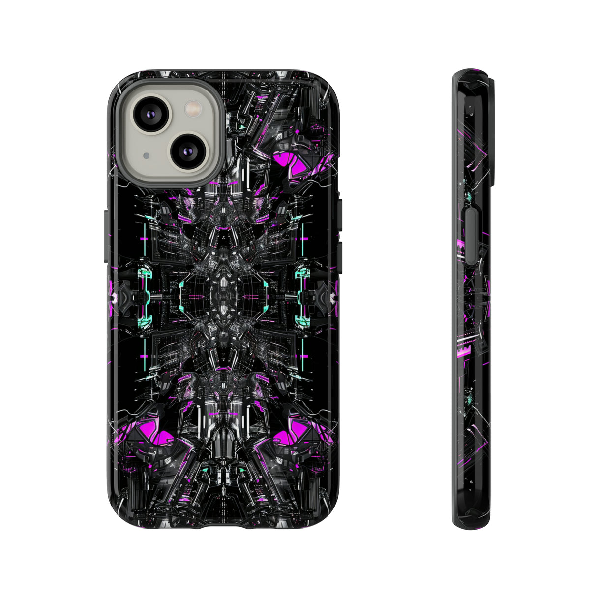 Purple Grid Mirage - Protective Phone Case