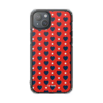 Hearts Embrace Stars iPhone Case - Impact