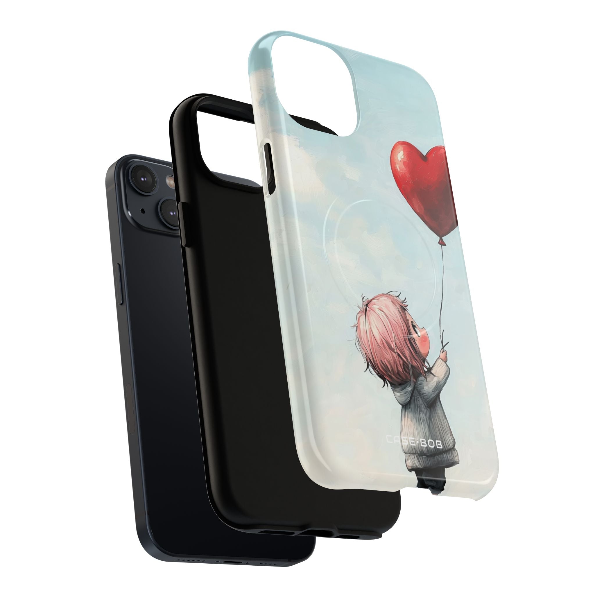 Heart Balloon Glow iPhone 14 Plus Case - Tough+