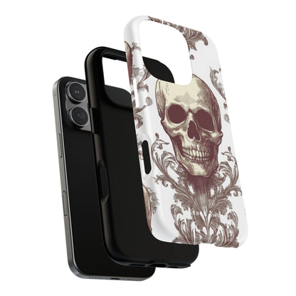 Gothic Skulls and Ornate Foliage iPhone 16 | Tough+ Phone Case