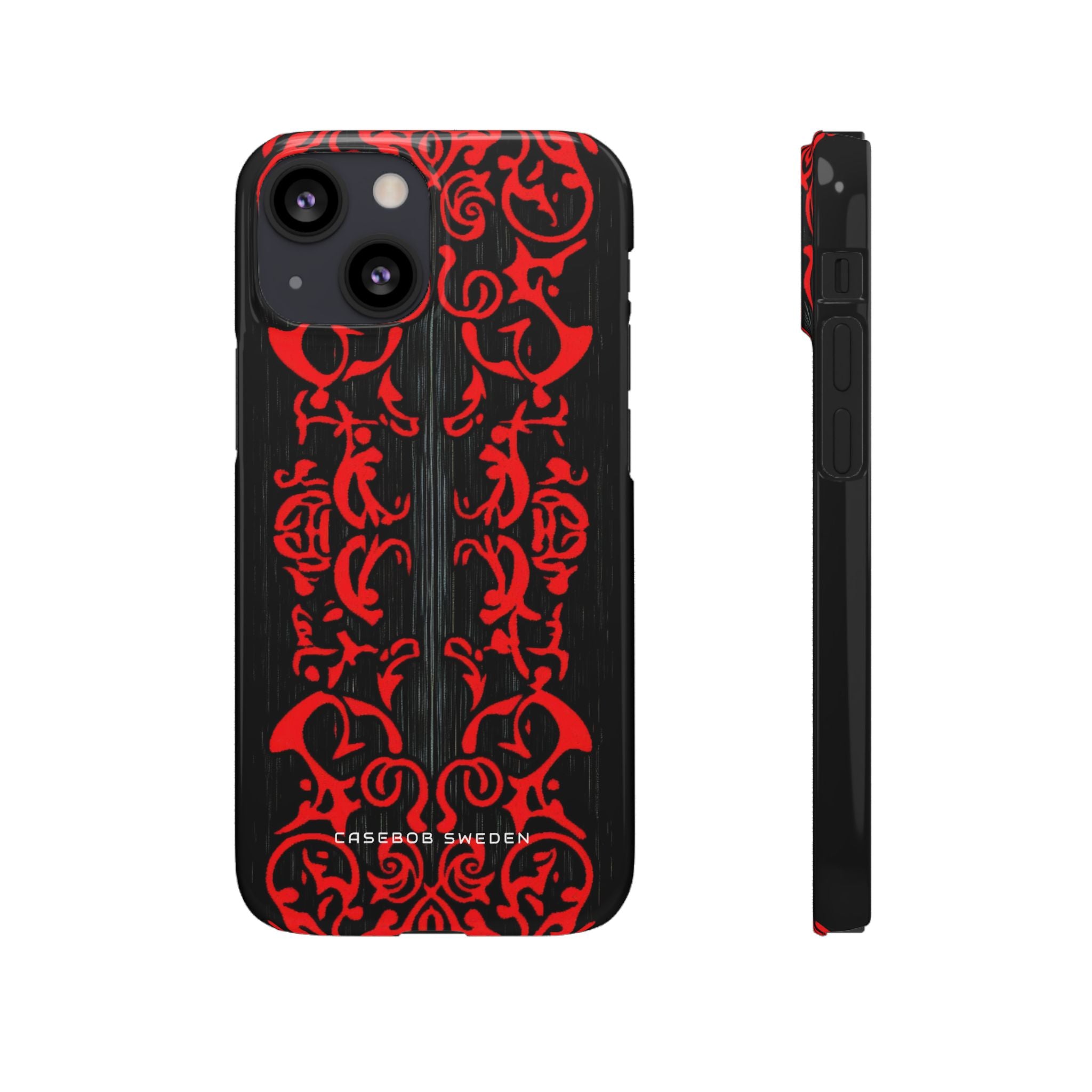 Gothic Crimson Symmetry iPhone 13 - Slim Phone Case