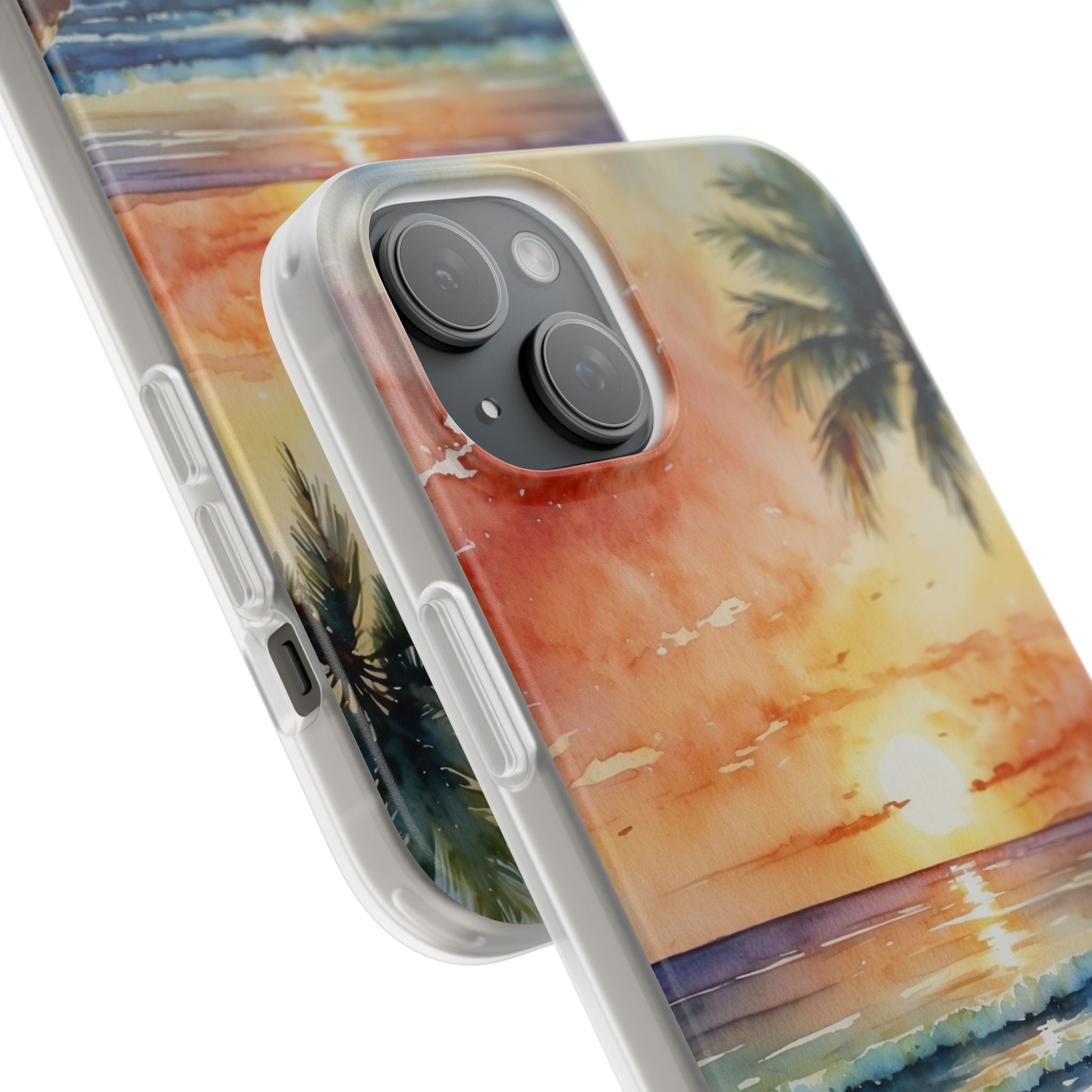 Sunset Palm iPhone 15 Plus Case - Soft