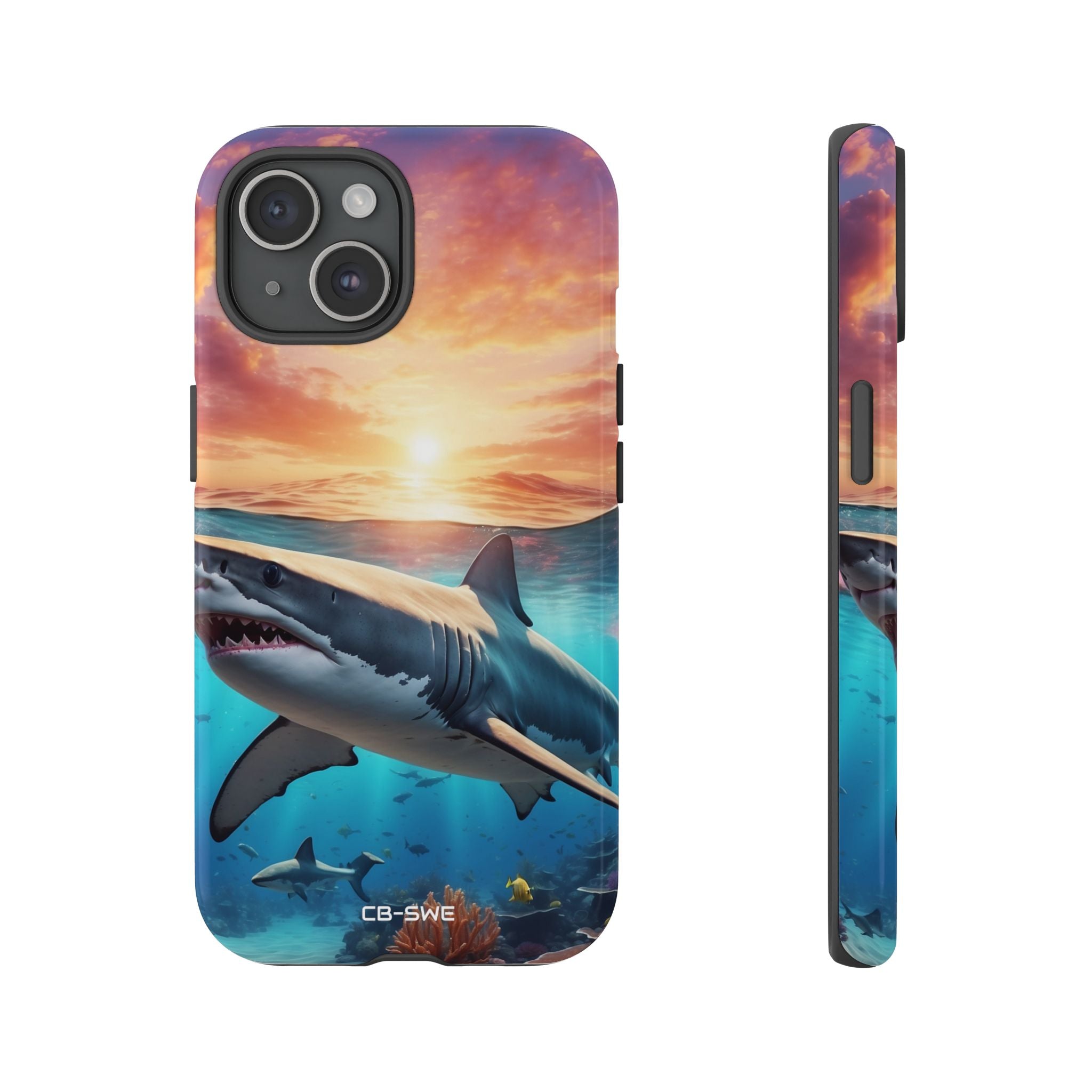 Shark Swims Through - iPhone Case