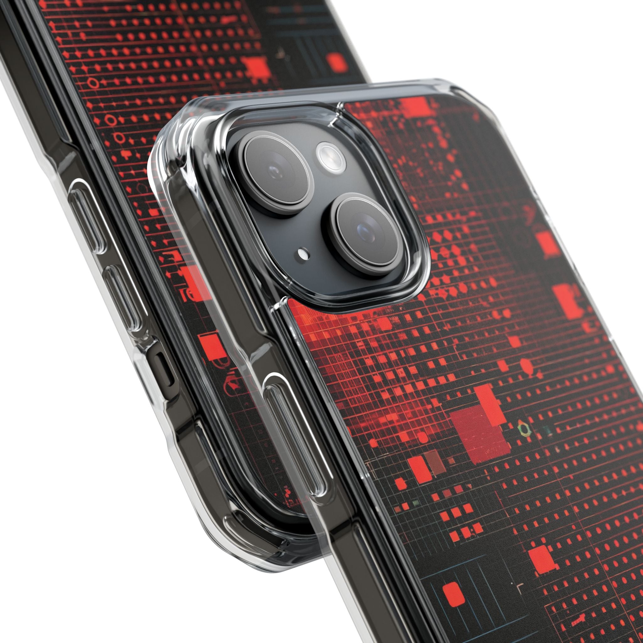Crimson Circuit iPhone 15 Case - Impact