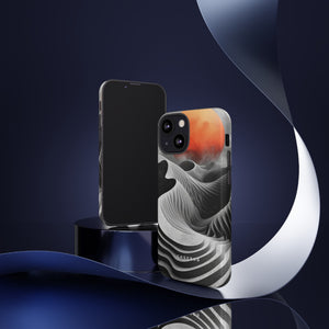 Orange Moon Illusion - Protective Phone Case