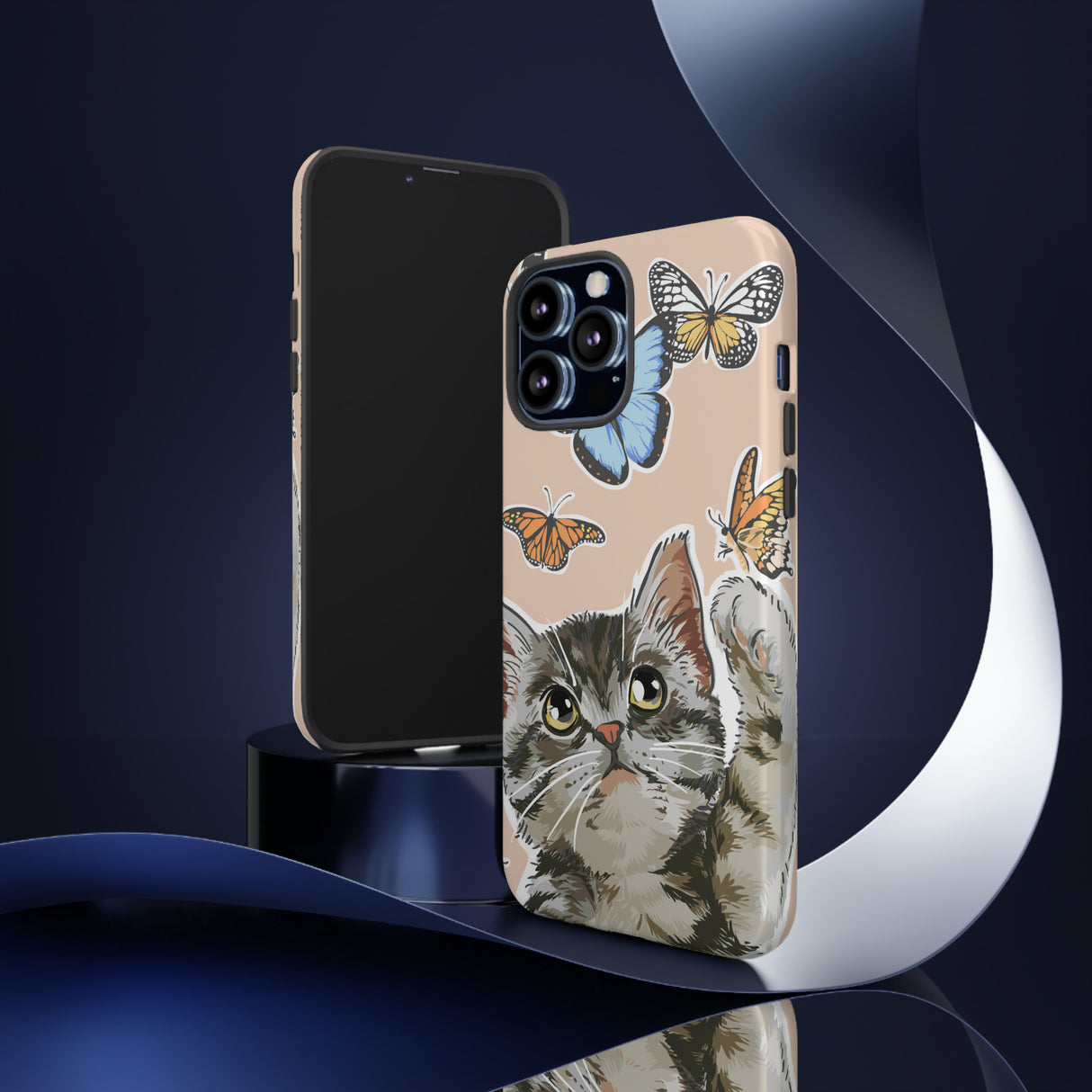 Cute Cat Butterflies - Protective Phone Case