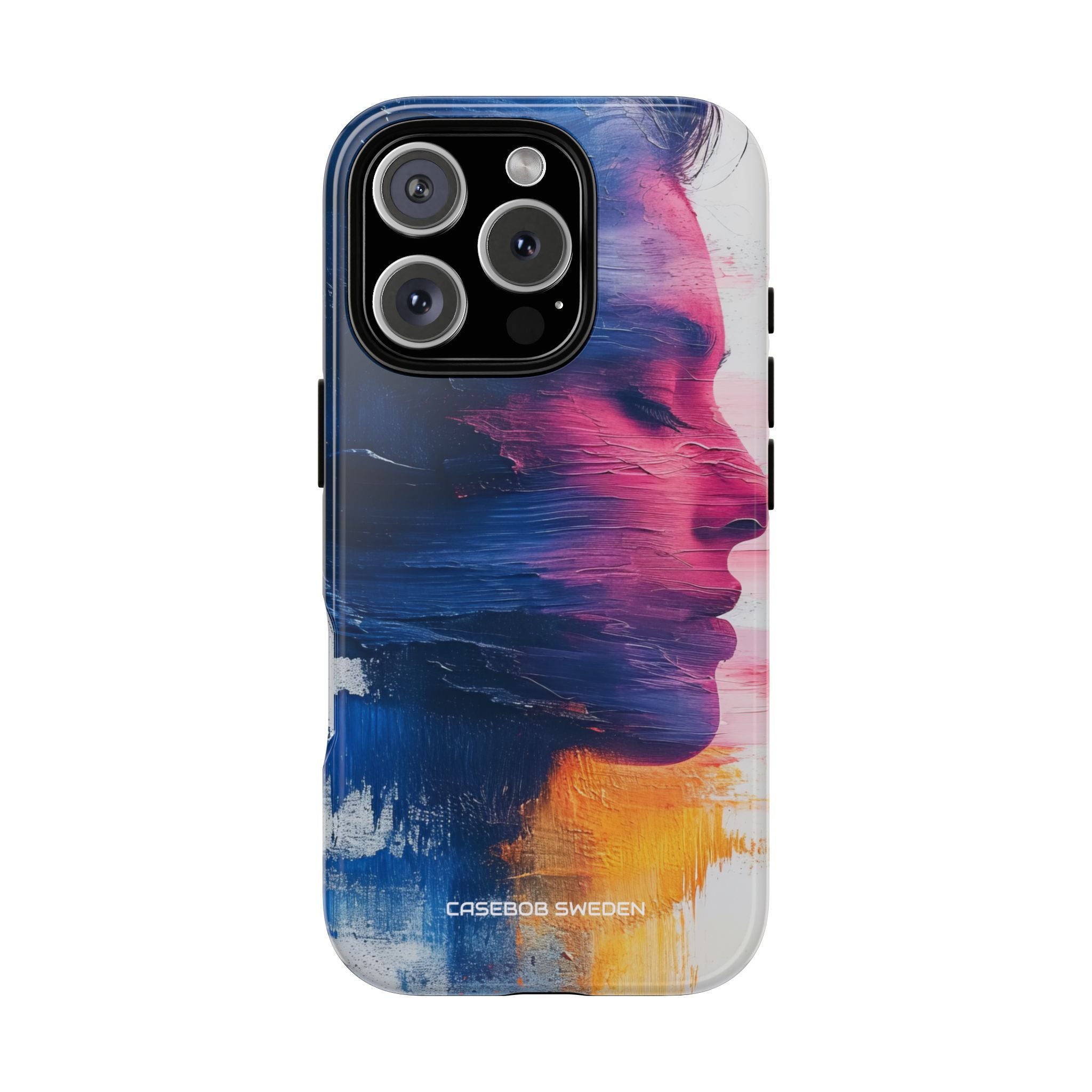 Blue Magenta Portrait - Tough iPhone 16 Phone Case