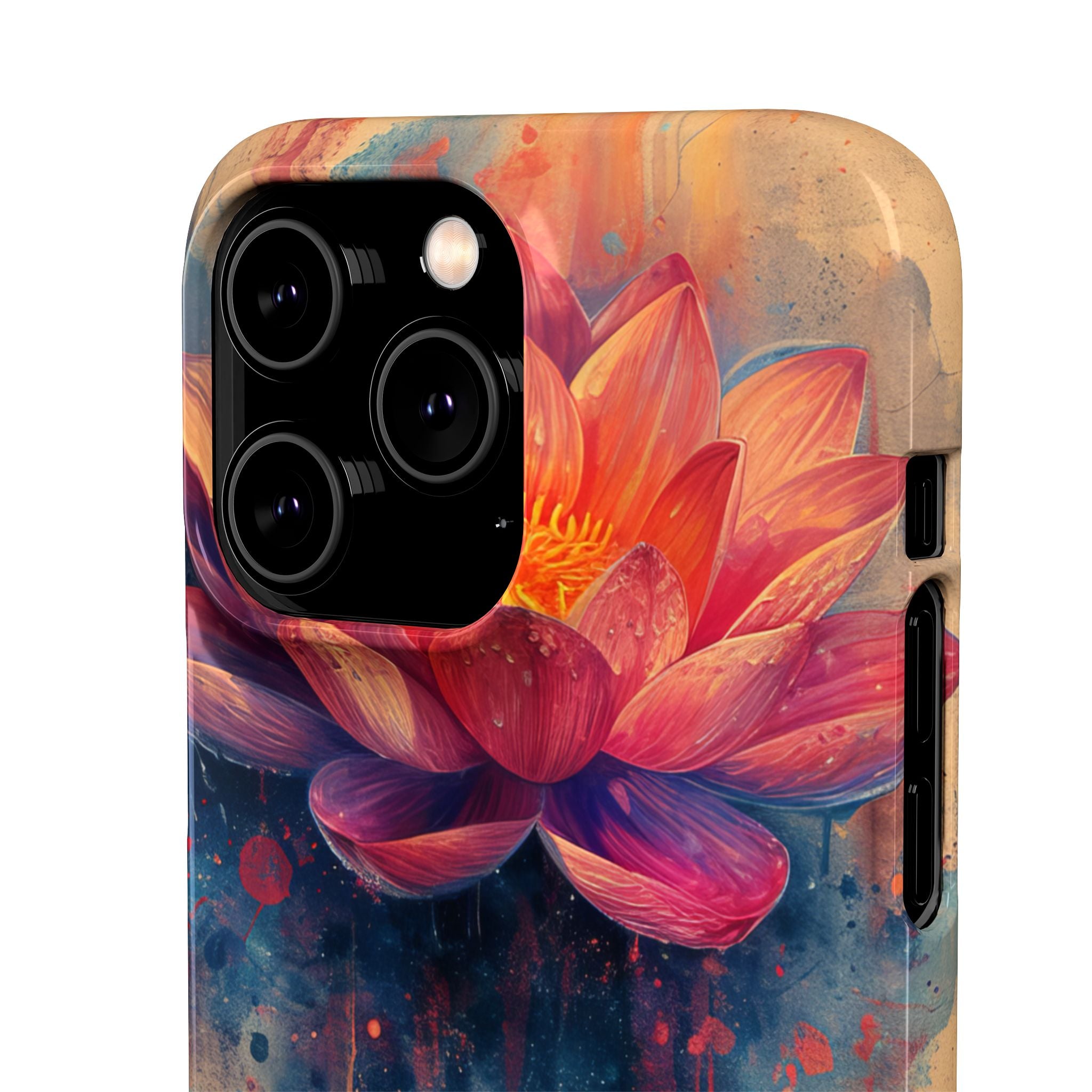 Lotus Blossom Art - Slim iPhone 14 Phone Case